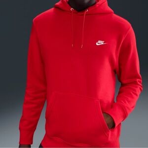Nike Sportswear Club Men's Pullover Hoodie - Red, Size XL